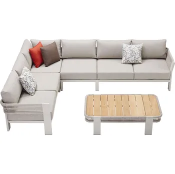 Zahradní sestava Zahradní 5 místná rohová souprava BORROMEO TAUPE