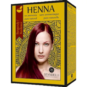 Barva na vlasy Standelli Professional Henna 100% přírodní barva na vlasy Burgundy (vínová) 10 ml