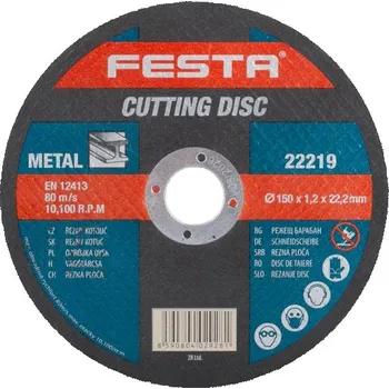 Řezný kotouč Kotouč řezný FESTA na kov 150x1.2x22.2mm