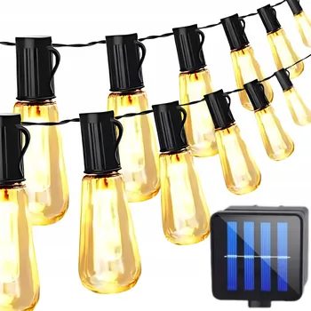Venkovní osvětlení SOLÁRNÍ LED ZAHRADNÍ GIRLANDA SVĚTELNÉ ŽÁROVKY KULIČKY 20 LED