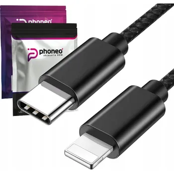 Datový kabel Kabel Phoneo USB-C - Apple Lightning 1 m černý