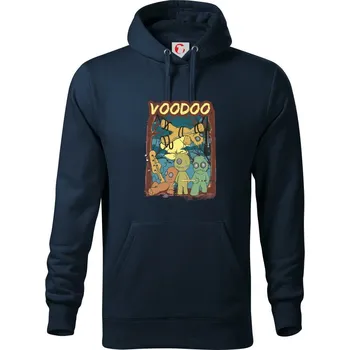 Pánská mikina Voodoo kapela - Mikina pánská Cape s kapucí - 3XL ( Námořní modrá (velmi tmavá - téměř černá) )