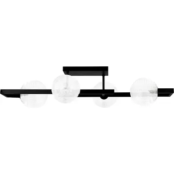 Kaja Parma stropní světlo 4x10 W černá-průhledná K-5761