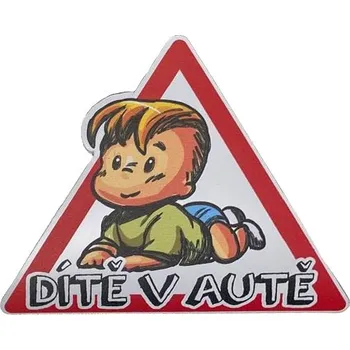 Czech republic Magnetka dítě v autě (chlapeček)