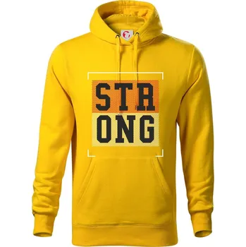 Pánská mikina Strong every time - Mikina pánská Cape s kapucí - 3XL ( Žlutá )