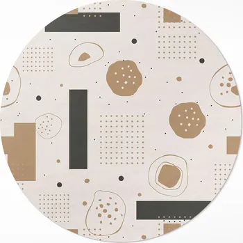 Obraz Kulatý Koberec Vinyl průměr 70 cm Abstraktní kompozice umělecký vzor boho
