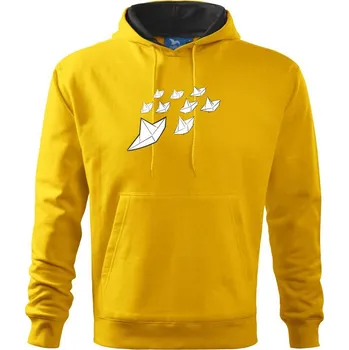 Pánská mikina Závody lodí - Mikina pánská Cape s kapucí - XL ( Žlutá )