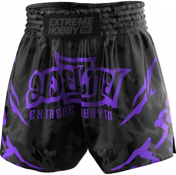 Pánské kraťasy Kraťasy Pánské na box Muay Thai EXTREME HOBBY BLACK PANTHER 2XL