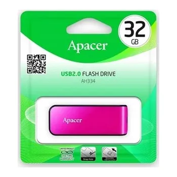 USB flash disk FLASH DISK APACER USB 2.0 32GB AH334 růžová AP32GAH334P- USB A