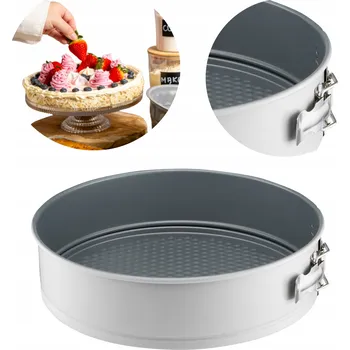 Forma na pečení FORMA NA DORT KULATÁ FORMA NA PEČENÍ DORTŮ 26 CM S ODNÍMATELNÝM DNEM DO TROUBY