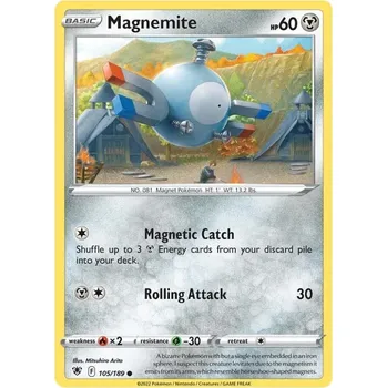Sběratelská karetní hra Pokémon karta Magnemite 105/189
