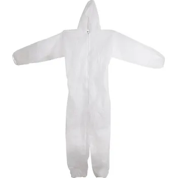 Jednorázový oděv Bílý polypropyl.overal XL s kapucí