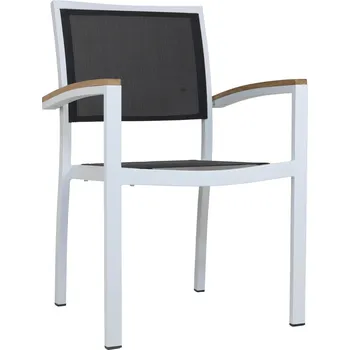 Zahradní jídelní židle CENON bílá/černá