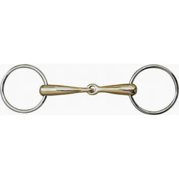 Vybavení pro koně HKM Udidlo stihlové jednou lomené Argentan HKM, 18 mm 14,5 cm