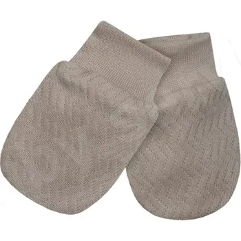 Kojenecká čepice Kojenecké rukavičky Vlnky béžové Baby Service (1882)