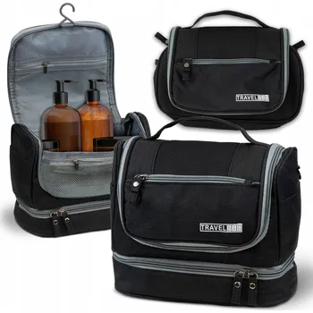 Kosmetická taška Kosmetická taška Allbag CZARNA KOSMETYCZKA PODRÓŻNA KUFEREK ORGANIZER černá