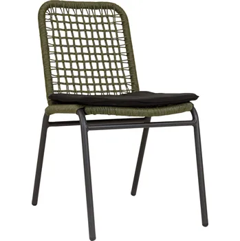 Zahradní jídelní židle TROBE antracit/zelená