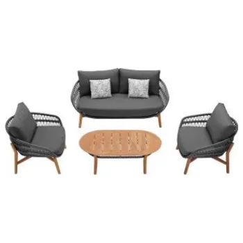 Zahradní sestava Zahradní 4 místná sedací souprava VASCA BLACK