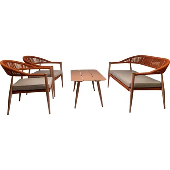 Zahradní sestava Zahradní 4 místná sedací souprava JONAH oranžová