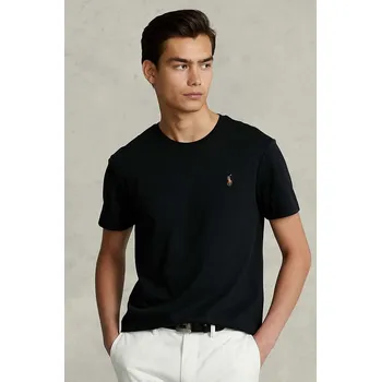Pánské tričko Tričko Polo Ralph Lauren 710740727001 černá 99X, vel. M