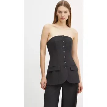 Top s příměsí vlny Herskind Jacqui černá barva, 5406134 99X, vel. 38