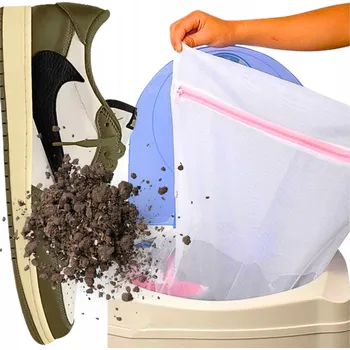 Přípravek pro údržbu obuvi Sáčky na praní bot v pračce, ochranná síťka na obuv – zabraňuje poškození obuvi, vel. 45-50