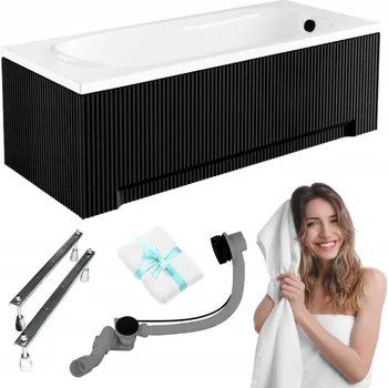 Vana Obdélníková akrylátová vana Besco Bona, boční odtok, 170 x 70 cm