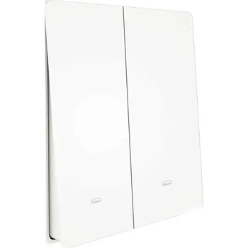 vypínač Panel nástěnného relé Moes RT-D-ZEU2-W 2Gang Bílý RF Tuya