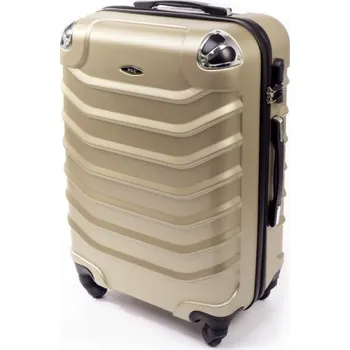 JAKS Cestovní kufr ABS 730 Barevné varianty: zlatá XL + kosmetická taška zdarma