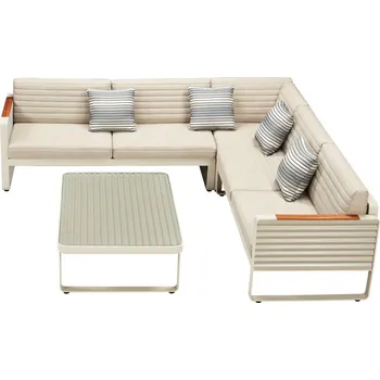 Zahradní sestava Zahradní 4 místná rohová sedací souprava AIRPORT TAUPE