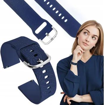 Řemínek na hodinky Řemínek ChronSmarta pro Motorola 18mm modrý