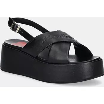 Dámská obuv Kožené sandály Love Moschino JA16187I0MIA0000 černá 99X, EUR 39