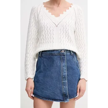 Dámská sukně Kalhotová sukně Pepe Jeans REGULAR SKORT HW modrá barva, high waist, PL801187ID3 55X, vel. 26