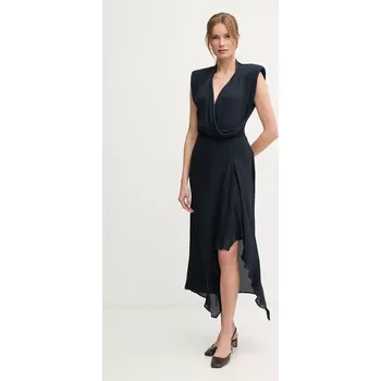 Dámské šaty Šaty Sandro Ferrone S23XBEBONACCORTI námořnická modř 59X, vel. 34