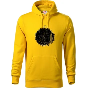 Pánská mikina Turista v noční krajině - Mikina pánská Cape s kapucí - 5XL ( Žlutá )