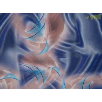 švestková hedvábná šatovka 3125 magický vzor