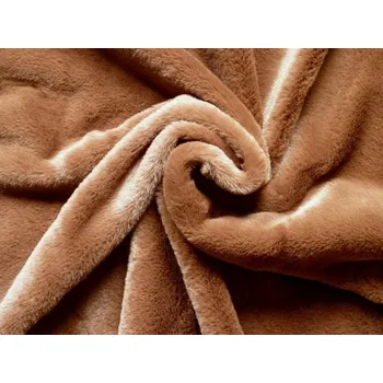 hnědá umělá kožešina liso