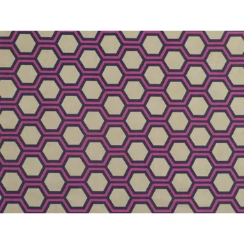 béžový viskózový úplet 2846 šestiúhelníkový vzor