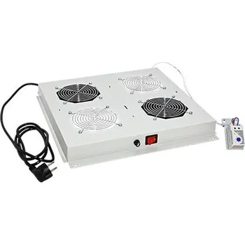Racková skříň ROLINE Stropní ventilační jednotka pro serverové a síťové rozvaděče, 4/2 ventilátory, termostat, šedá - 26.21.0076