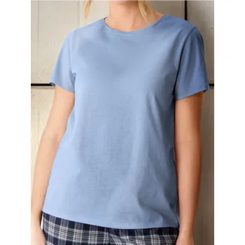 Dámské tričko Sinsay - Tričko basic - modrá - 005CH-05X - 005CH-05X-XS