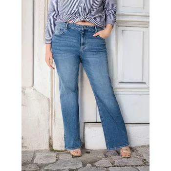 Dámské džíny Sinsay - Džíny bootcut PLUS SIZE - modrá - 776DB-55J - 776DB-55J-54