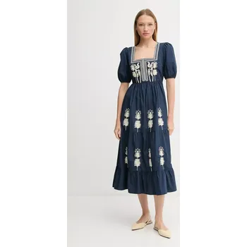 Dámské šaty Bavlněné šaty Hoss Intropia 8229095 námořnická modř 59X, vel. M