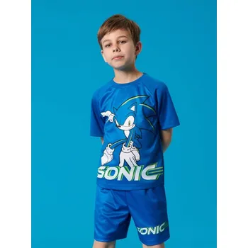 Chlapecké tričko Sinsay - Žerzejová souprava Sonic The Hedgehog - modrá - 830CG-55X - 830CG-55X-110