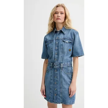 Dámské šaty Džínové šaty G-Star modrá barva, mini, D26179-D301 D26179.D301 55J, vel. XS