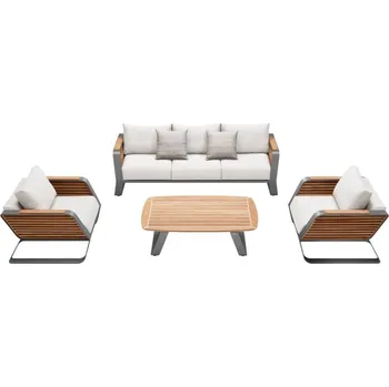 Zahradní sestava Zahradní 5 místná sedací souprava WING GREY WHITE