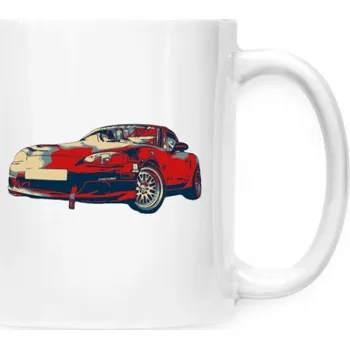 Hrnek malý bílý s potiskem Miata Front Cup