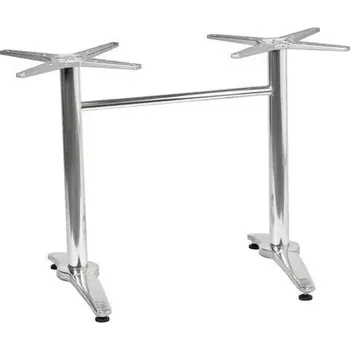 Zahradní stůl Zahradní stolová podnož ROMA 2 stříbrná pro desky max 120×80cm