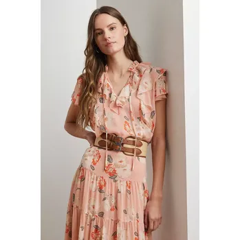 Dámská halenka Halenka Lauren Ralph Lauren dámská, růžová barva, vzorovaná, 200963698 30A, vel. XS