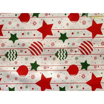 bílá bavlněná látka 2427 s baňkami