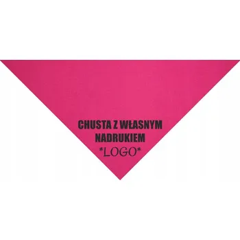 Šátek Trojúhelníkový šátek střední velikosti 60x60x88 cm, růžový s logem